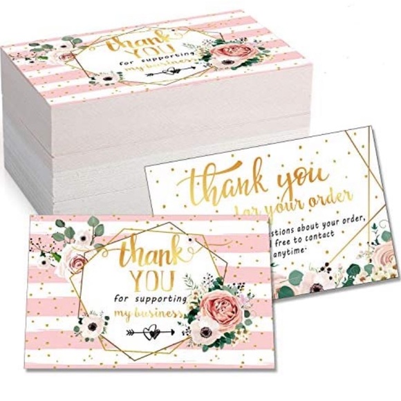 🌸50 Premium Thank you cards- Floral - Picture 2 of 7
